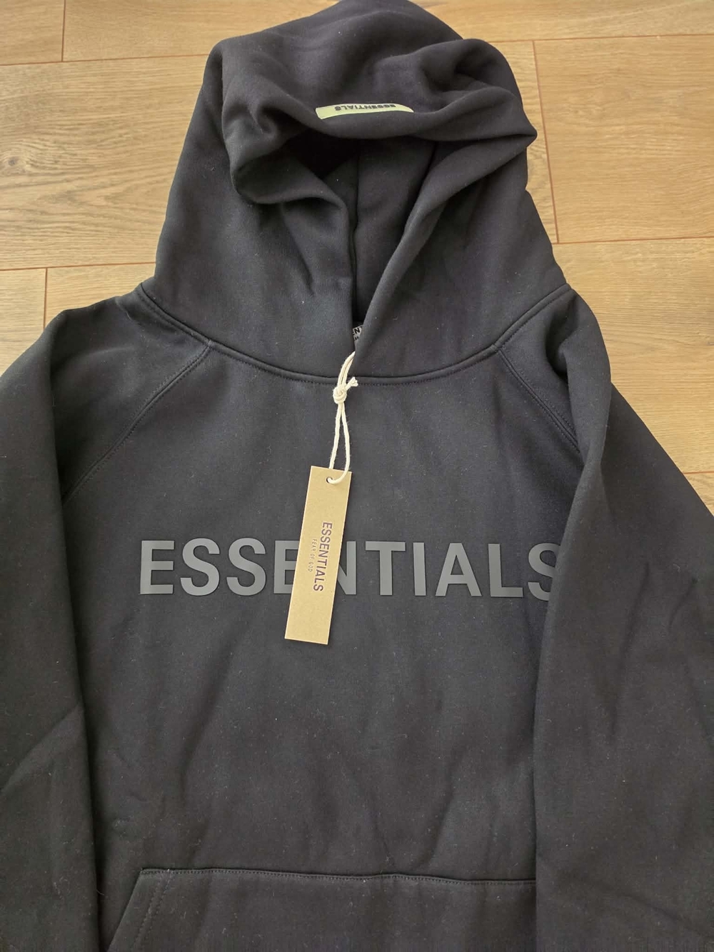 Essentials Men's Black Crewneck Sweatshirt with Logo
